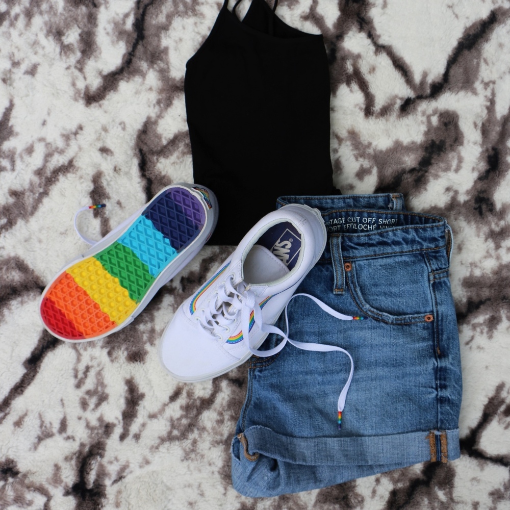Vans Old Skool Rainbow Skate Shoes